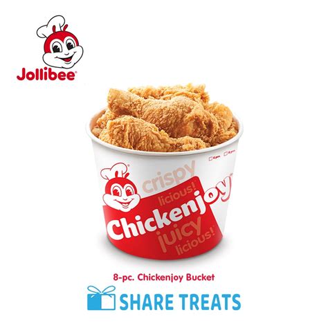 8 PC CHICKENJOY BUCKET AT JOLLIBEE.